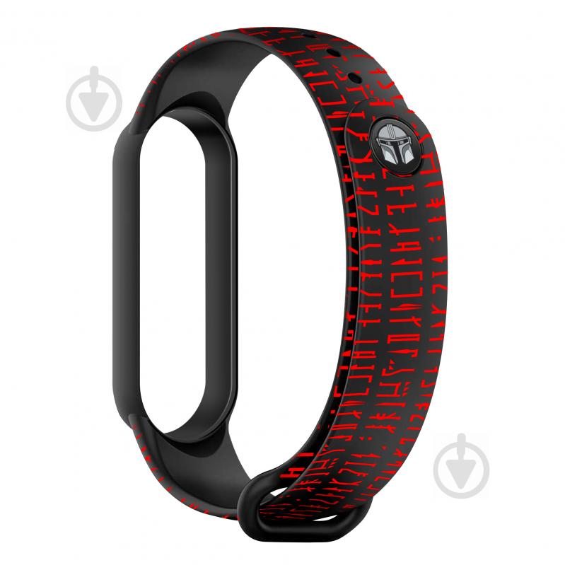 Ремешок для фитнес-браслета Armorstandart This is the Way для Xiaomi Mi Band 6/5 Dark Lord Black (ARM59254) - фото 1