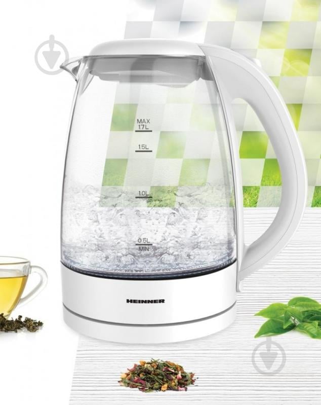 Электрочайник Heinner HEK-2200GWH - фото 2