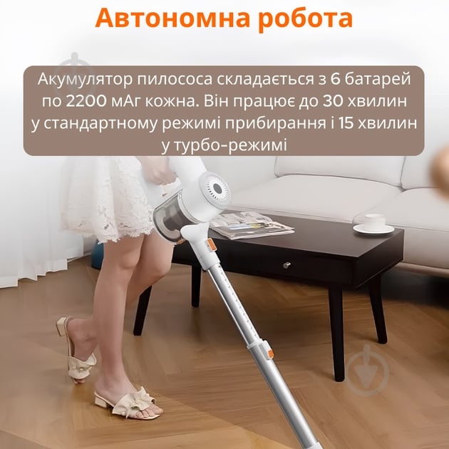 Пылесос аккумуляторный Xiaomi Lydsto YM-V9-W03 white - фото 4