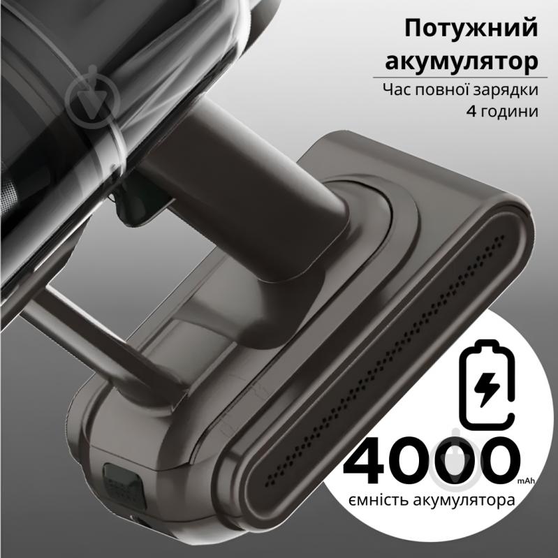 Пылесос аккумуляторный Xiaomi Lydsto V12 dark grey - фото 4