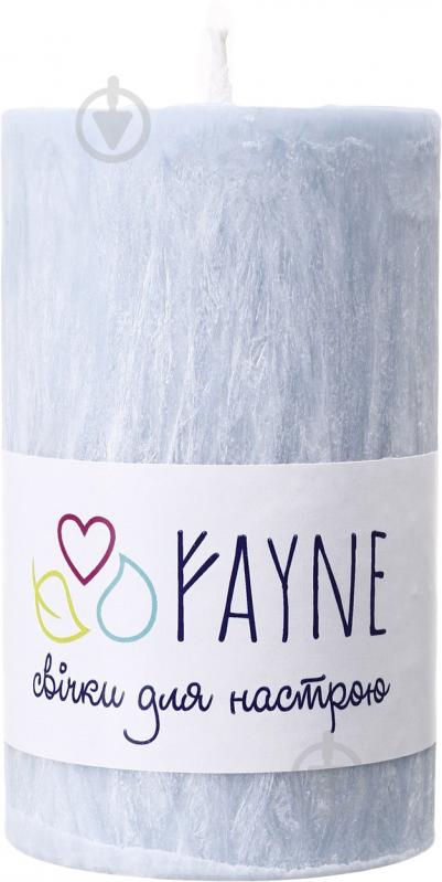 Свічка Циліндр пальмова блакитна 6х10 см ТМ FAYNE - фото 1