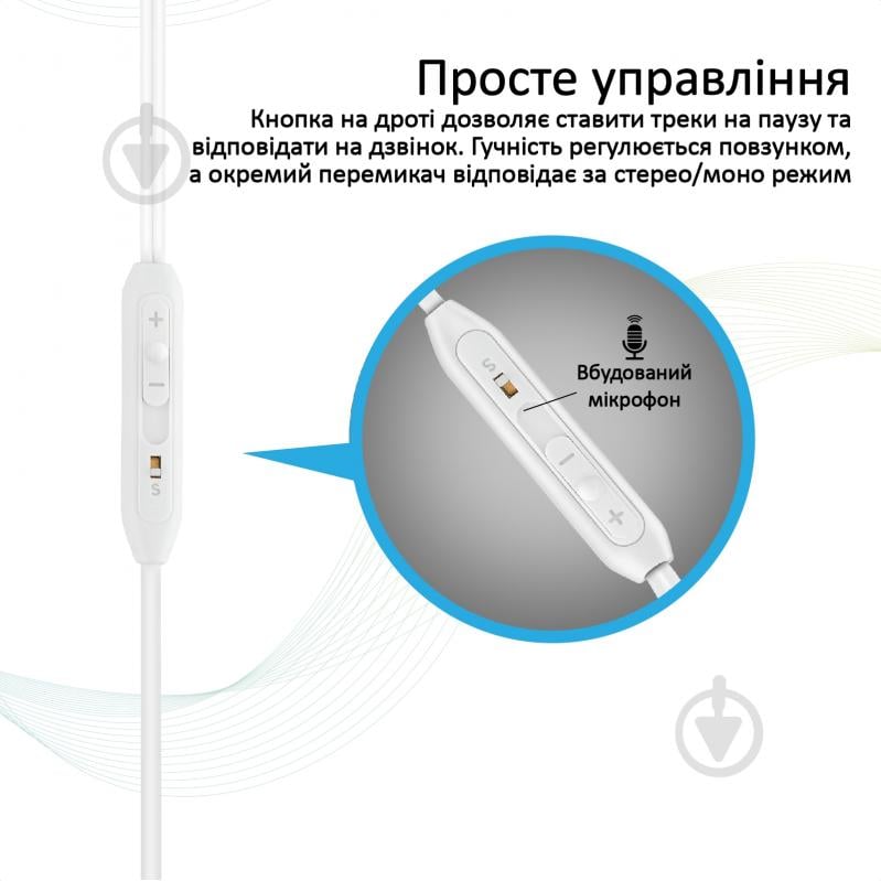 Наушники Promate gearPod-iS2 white (gearpod-is2.white) - фото 5
