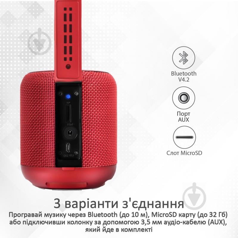 Портативна колонка Promate Hummer 2.0 red (hummer.red) - фото 6