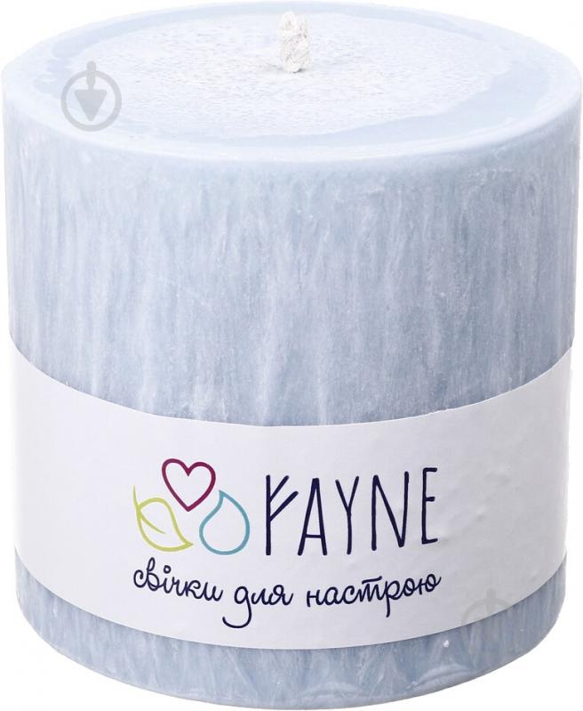 Свічка Циліндр пальмова блакитна 10х10 см ТМ FAYNE - фото 2