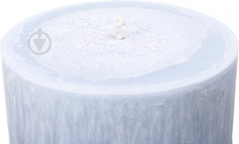 Свічка Циліндр пальмова блакитна 10х10 см ТМ FAYNE - фото 3