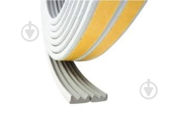 Уплотнитель самоклеющийся E-образный Vektor 5 м белый - фото 1