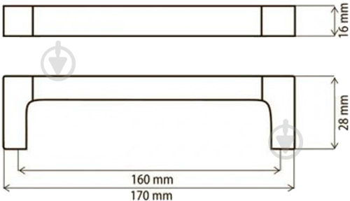 Мебельная ручка скоба DC D-740AL G2 160 мм 70548 хром - фото 5