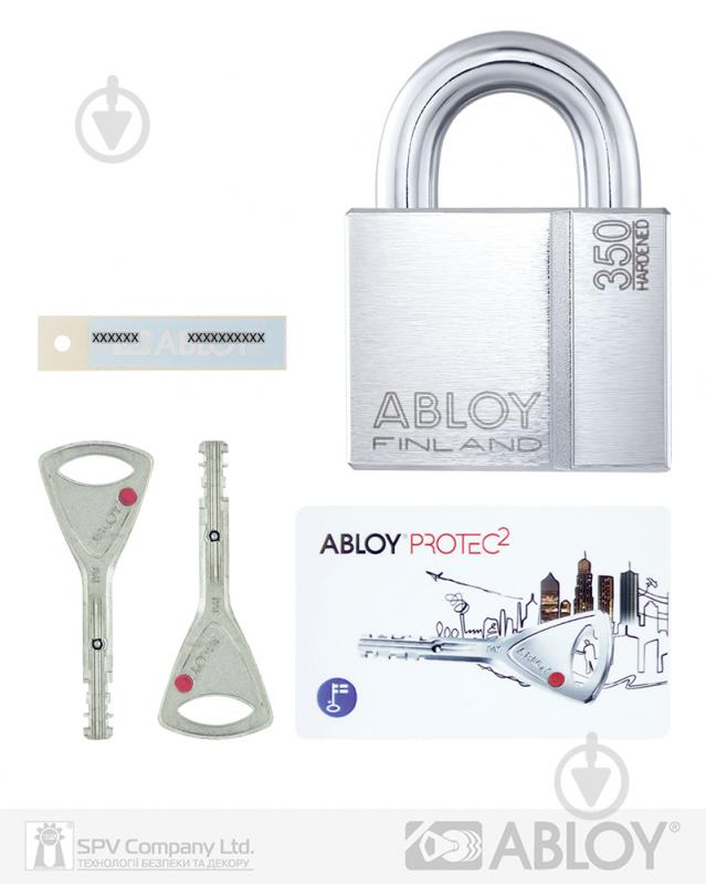 Замок навісний Abloy PL 350 Protec2 2KEY 25x14 мм відкритий (амбарний) - фото 6