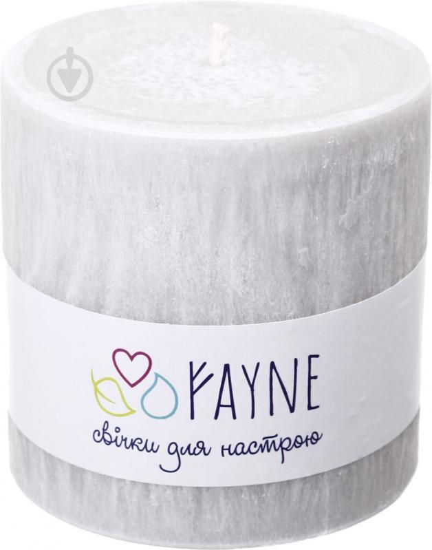 Свічка Циліндр пальмова сіра 10х10 см ТМ FAYNE - фото 2