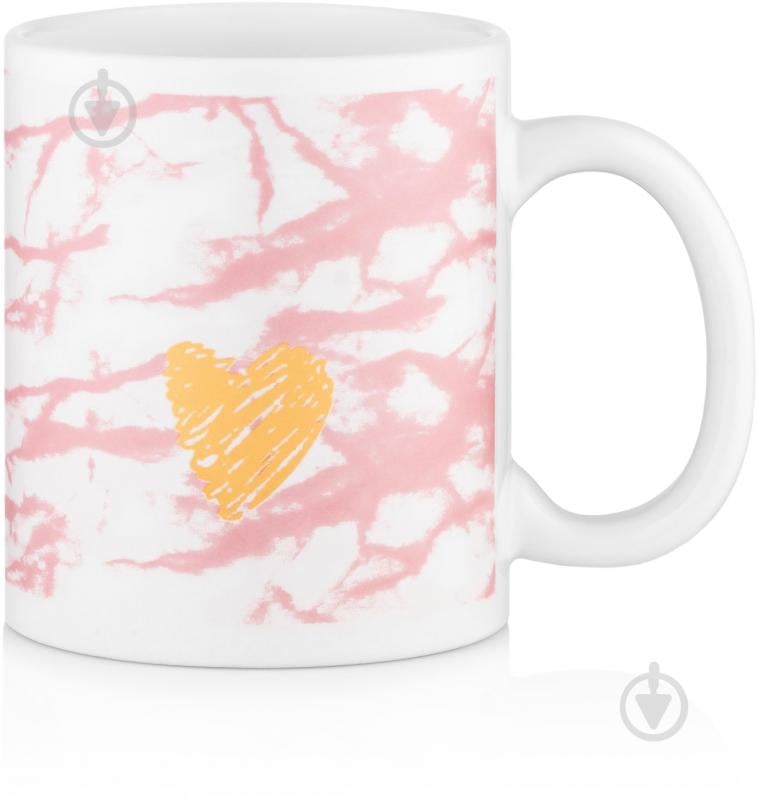 Чашка Ardesto Hello 350 мл бело-розовая AR3048WP - фото 4