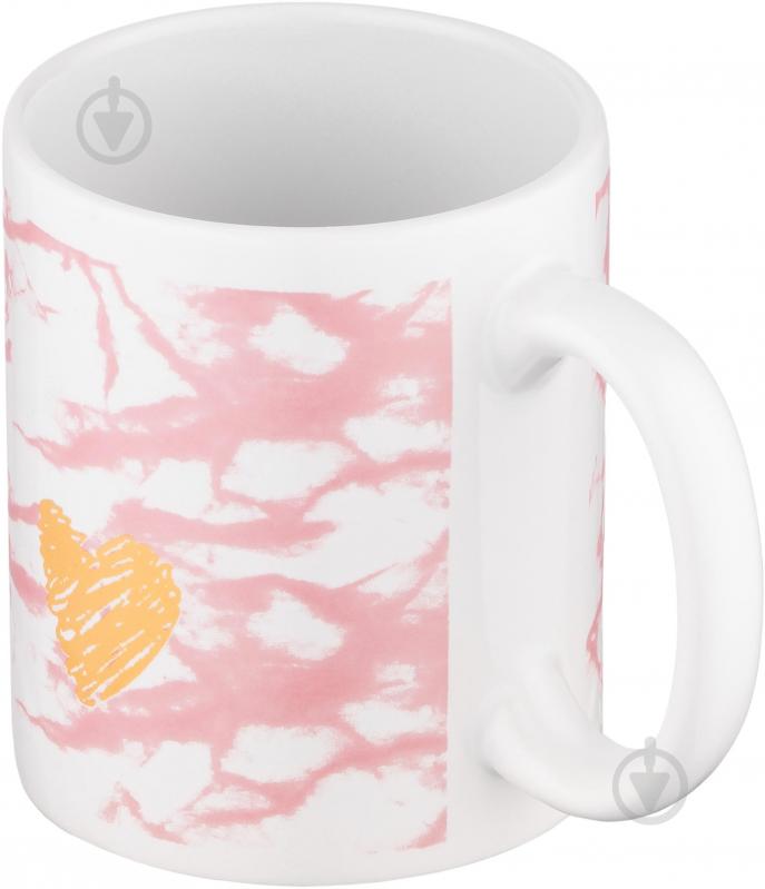 Чашка Ardesto Hello 350 мл бело-розовая AR3048WP - фото 6