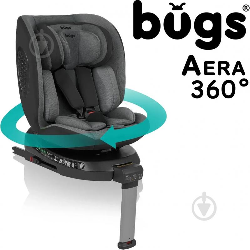 Автокресло Bugs Aera 360 Forest Pine светло-серый grey - фото 8