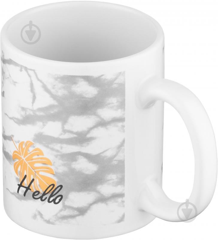 Чашка Ardesto Hello 350 мл бело-серая AR3048WG - фото 6