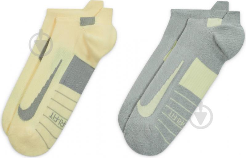 Носки Nike MULTIPLIER RUNNING NO SHOW SOCKS (2 PAIRS) SX7554-938 р.38-42 разноцветный 2 пари шт. - фото 4