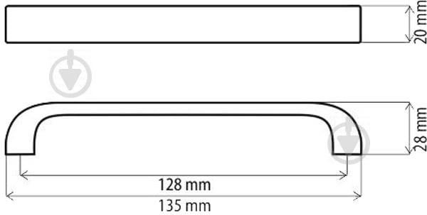 Мебельная ручка скоба DC DN 94 G5 128 мм 65529 матовый хром - фото 3