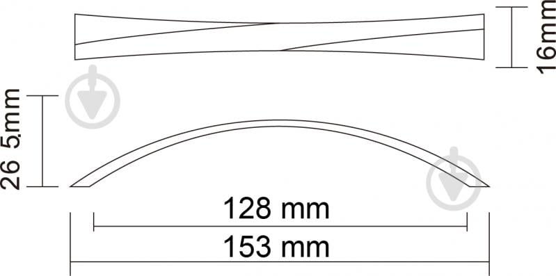 Мебельная ручка скоба DC DR 57 AB 128 мм 75712 античная бронза - фото 3