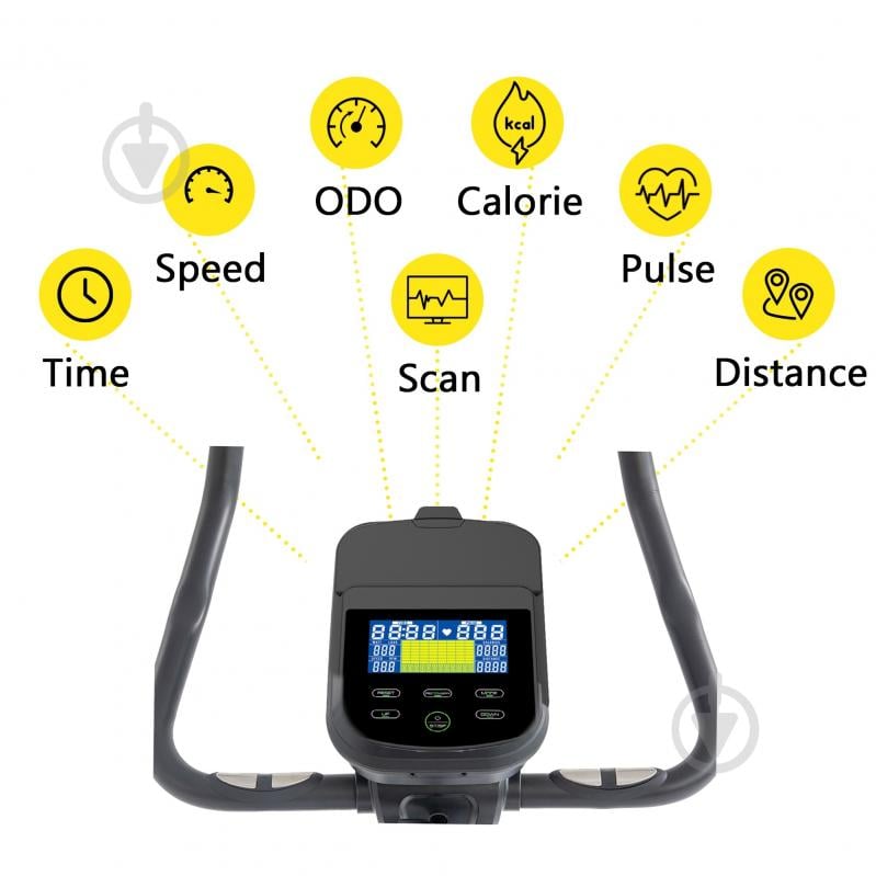 Велотренажер Cornix EB-AMBER-BLK AW2526 - фото 5