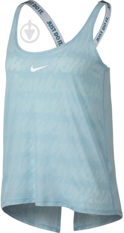 Майка Nike W NK DRY TANK ELSTIKA NIKE JAQ 898249-452 р.S синий - фото 1