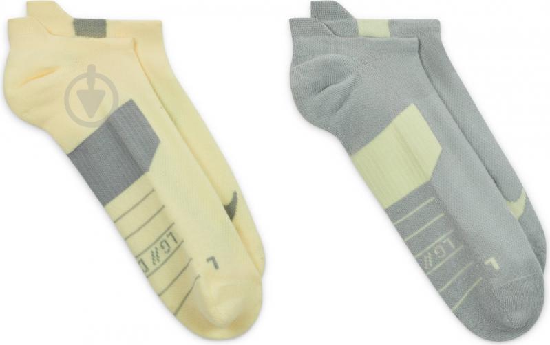 Носки Nike MULTIPLIER RUNNING NO SHOW SOCKS (2 PAIRS) SX7554-938 р.34-38 разноцветный 2 пари шт. - фото 3