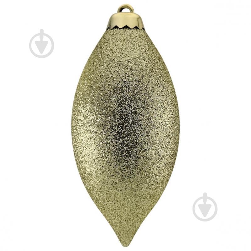 Ялинкова іграшка Овал великий 15 см золото - фото 1