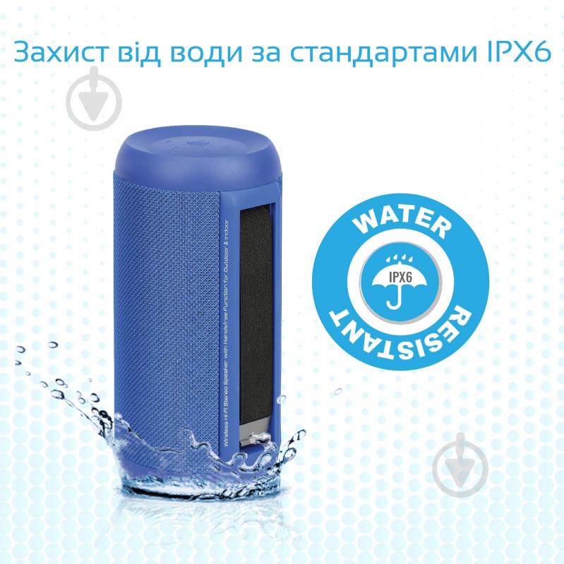 Портативная колонка Promate Silox 2.0 blue (silox.blue) - фото 5