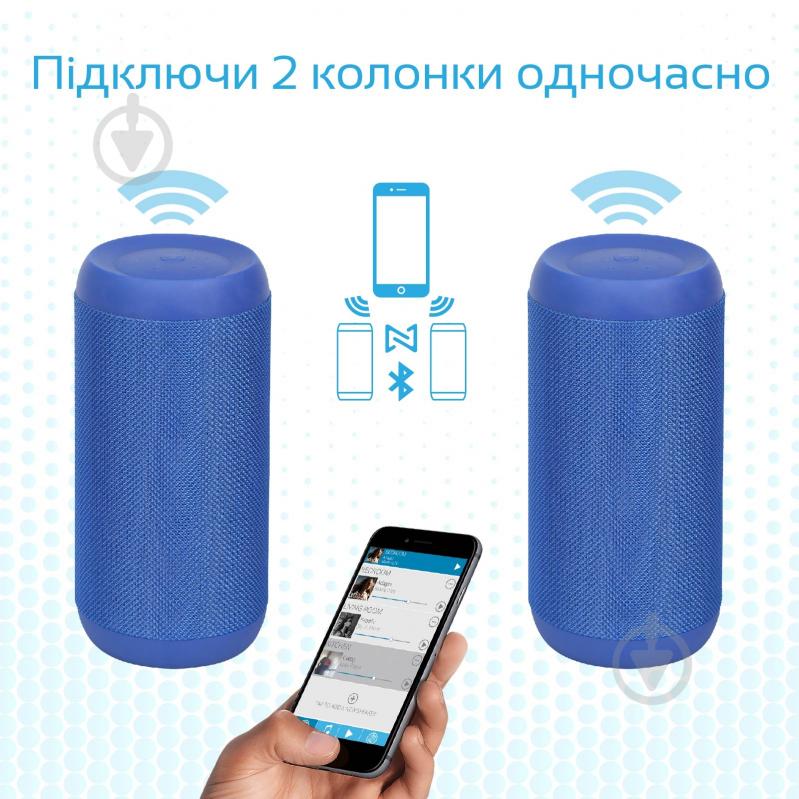 Портативная колонка Promate Silox 2.0 blue (silox.blue) - фото 4