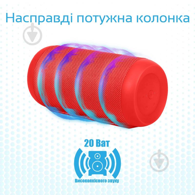 Портативна колонка Promate Silox 2.0 red (silox.red) - фото 3