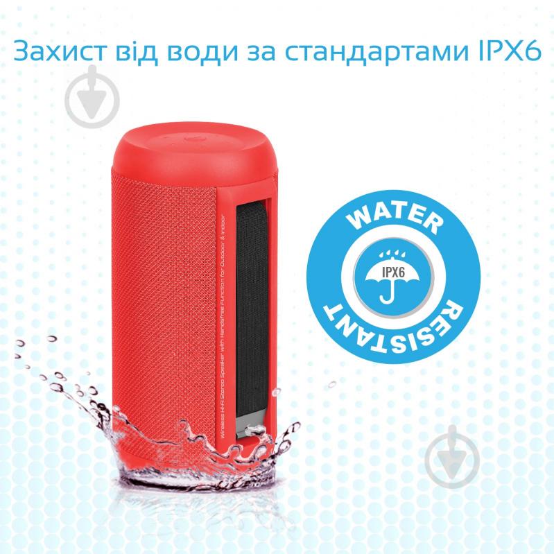 Портативная колонка Promate Silox 2.0 red (silox.red) - фото 5