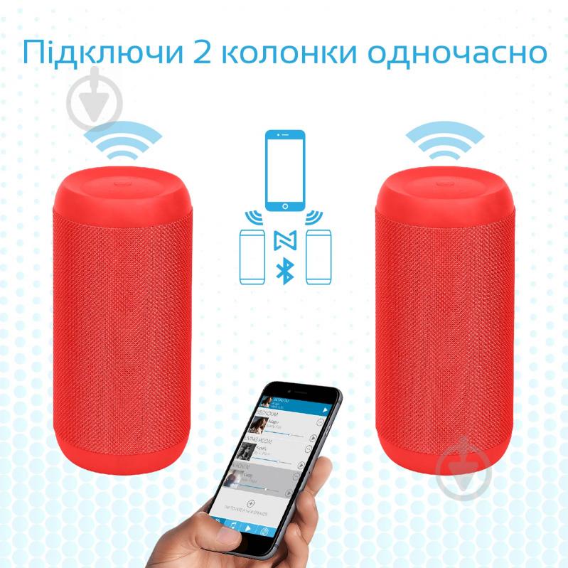 Портативная колонка Promate Silox 2.0 red (silox.red) - фото 4