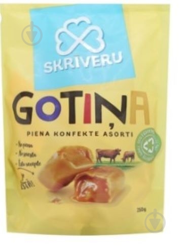 ᐉ Конфеты Skriveru Gotina молочные Ассорти 250 г (4751010575403 ...
