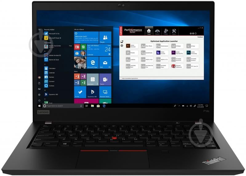 Ноутбук Lenovo ThinkPad P14s 14 (20VX0070RA) black - фото 1