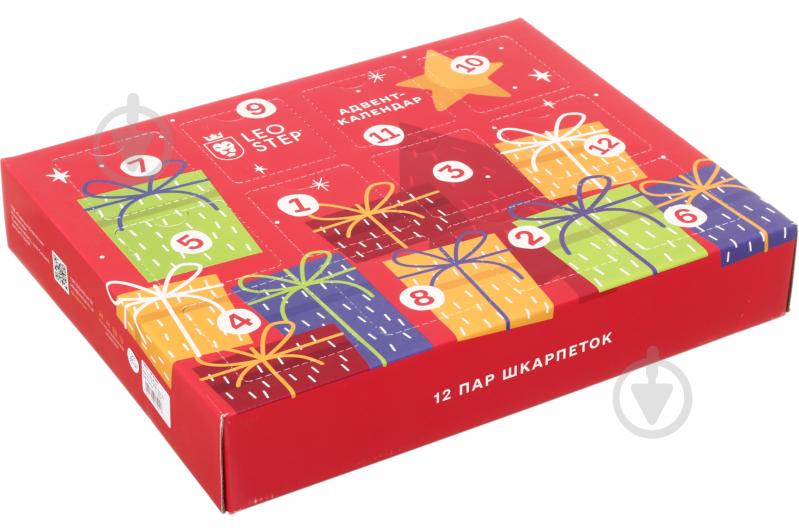 Набір Leostep Адвент-календар з 12 шкарпеток 80097000 р.35-37 - фото 1 Набір Leostep Адвент-календар з 12 шкарпеток 80097000 р.35-37 - фото 1