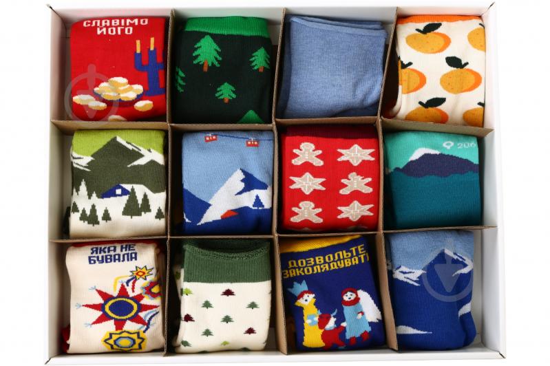 Набір Leostep Адвент-календар з 12 шкарпеток 80097000 р.38-40 - фото 3 Набір Leostep Адвент-календар з 12 шкарпеток 80097000 р.38-40 - фото 3