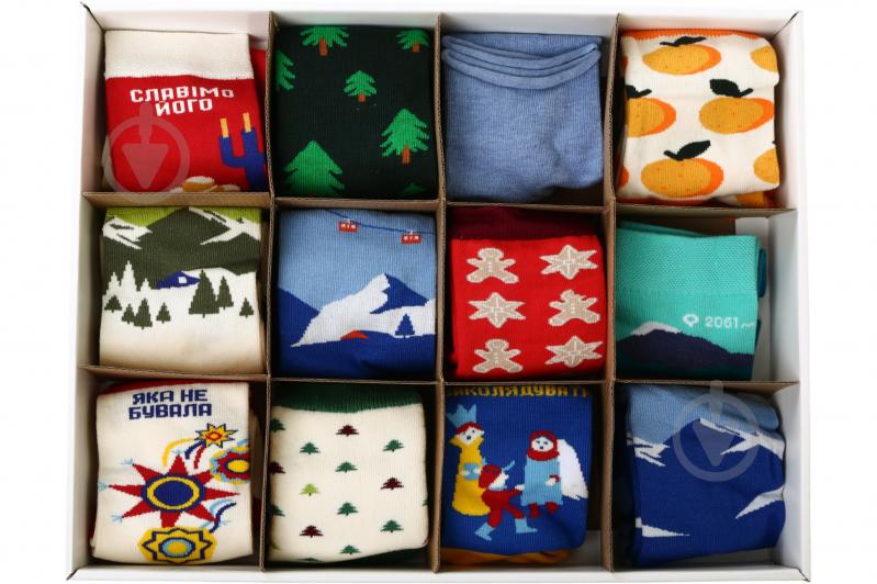 Набір Leostep Адвент-календар з 12 шкарпеток 80097000 р.45-47 - фото 3 Набір Leostep Адвент-календар з 12 шкарпеток 80097000 р.45-47 - фото 3