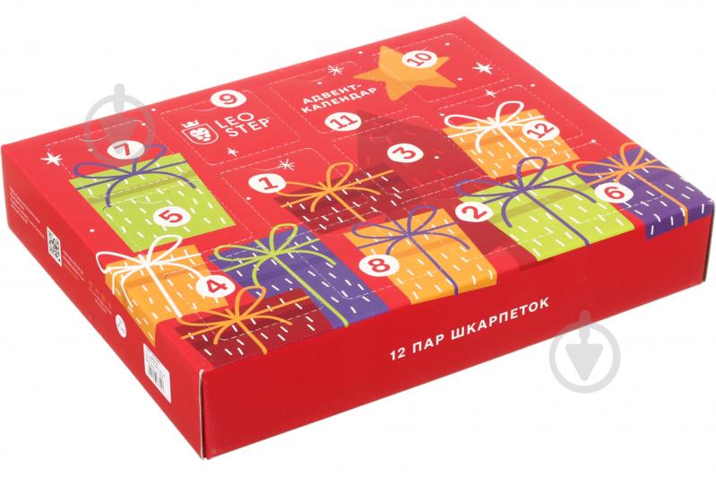 Набір Leostep Адвент-календар з 12 шкарпеток 80097000 р.45-47 - фото 1 Набір Leostep Адвент-календар з 12 шкарпеток 80097000 р.45-47 - фото 1