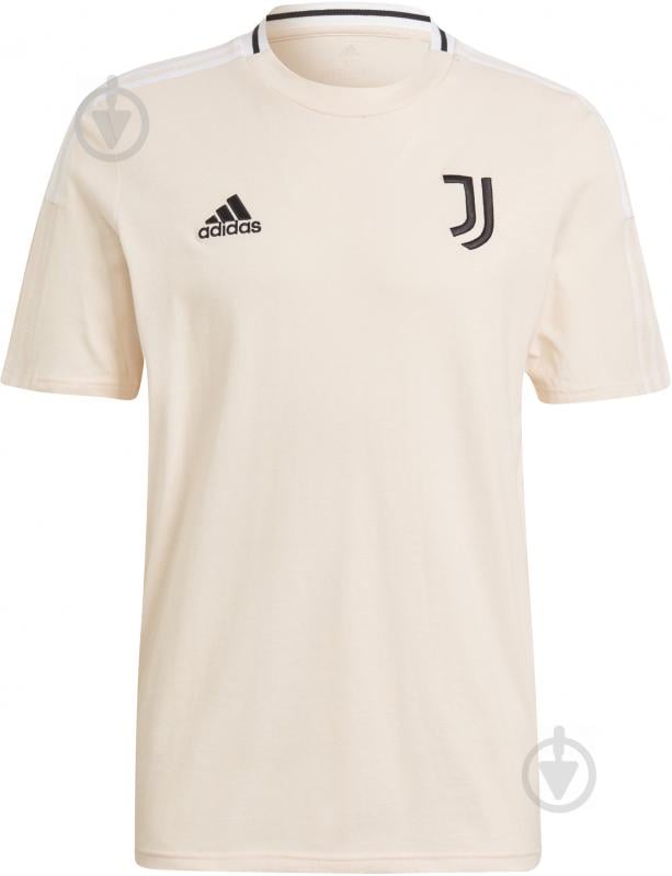 Футболка Adidas JUVE TEE GK8608 р.S бежево-чорний - фото 1