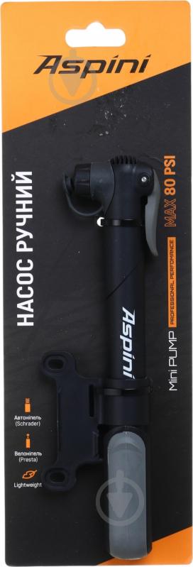 Насос для велосипеда Aspini MP-01PL-BLK черный - фото 5