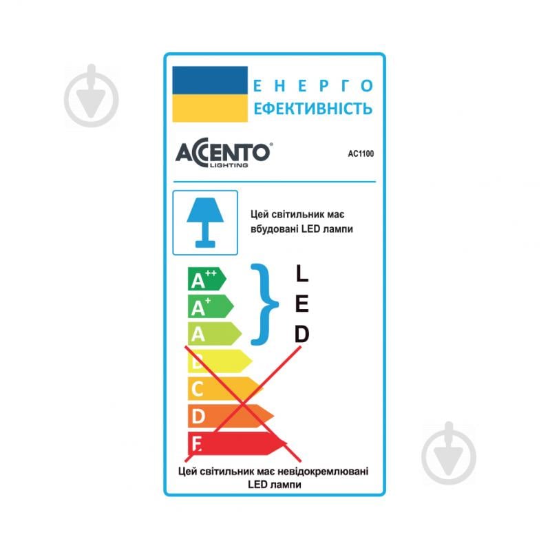 Світильник світлодіодний AC1100 Wave з пультом д/к 54 Вт IP20 білий Accento Lighting AC1100 Wave 5 - фото 2
