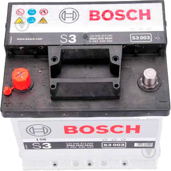 Аккумулятор автомобильный Bosch S3 003 45Ah 400A 12V «+» слева (0 092 S30 030) - фото 2