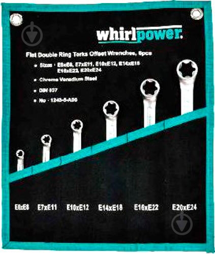 Набір ключів накидних Whirlpower E6-E24 6 шт 23629 - фото 1