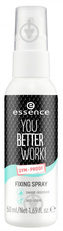 Фиксирующий спрей для макияжа Essence you better work! прозрачный 50 мл - фото 1