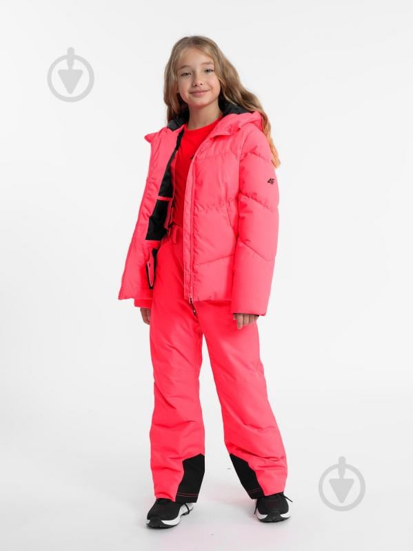 Куртка для девочек 4F TECHNICAL JACKET F293 4FJAW23TTJAF293-55N розовая - фото 3