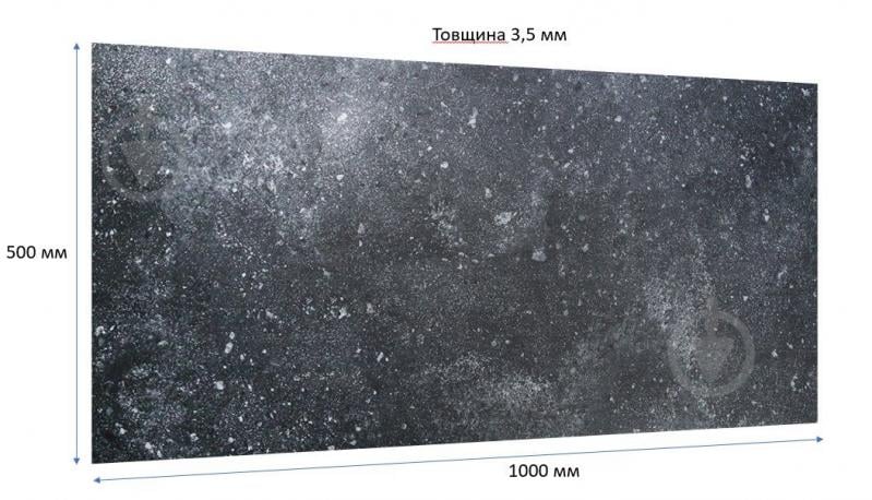 Панель декоративная с XPS votStock мрамор 500x1000x3,5 мм 7514 XL антрацит - фото 2