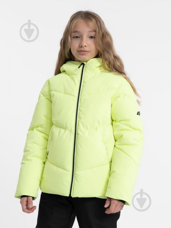 Куртка для дівчаток 4F TECHNICAL JACKET F293 4FJAW23TTJAF293-72N жовта - фото 1