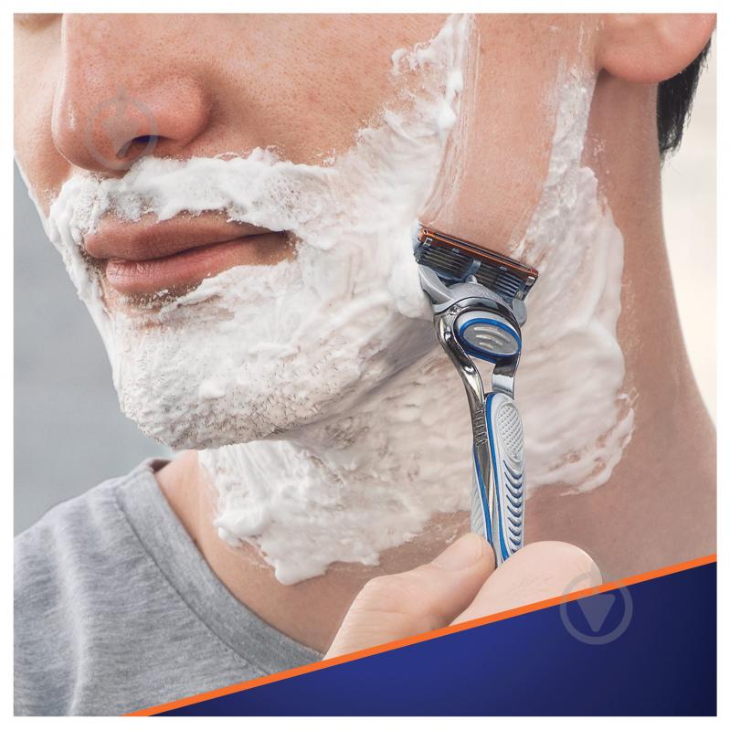 Подарунковий набір Gillette Fusion 5 бритва + гель для гоління для чутливої шкіри - фото 9