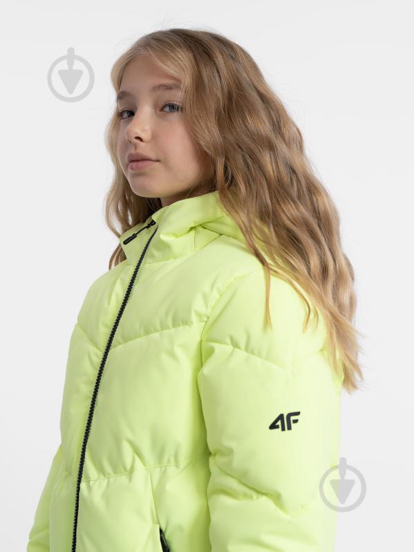 Куртка для дівчаток 4F TECHNICAL JACKET F293 4FJAW23TTJAF293-72N жовта - фото 3