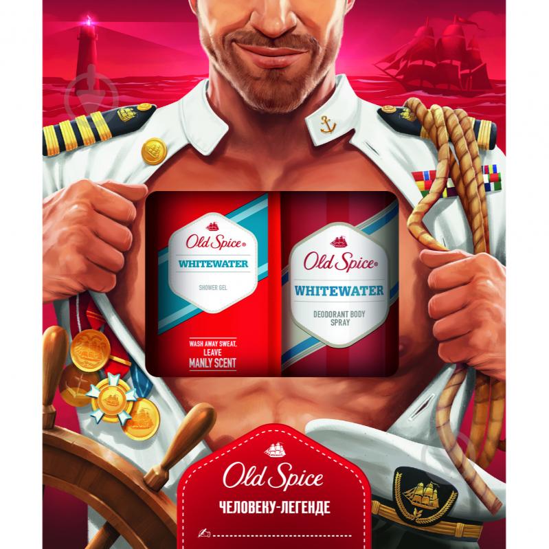 Подарочный набор Old Spice Whitewater дезодорант + гель для душа - фото 2