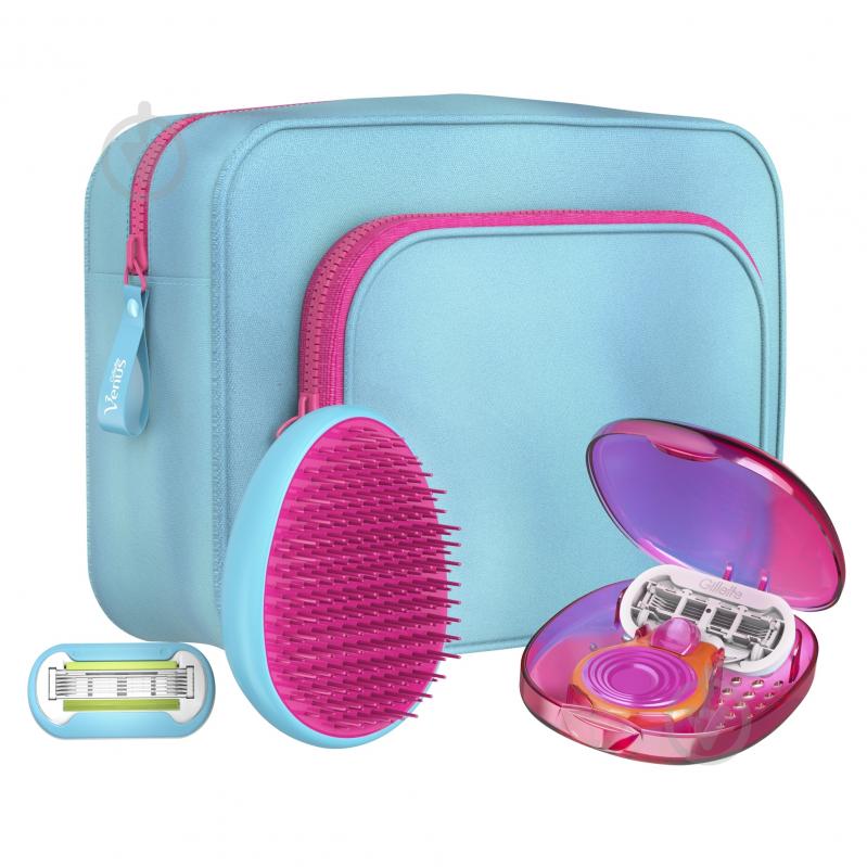 Подарочный набор для женщин Gillette Venus Подарочный набор бритва Venus Snap + 2 кассеты + расческа + косметичка - фото 4 Подарочный набор для женщин Gillette Venus Подарочный набор бритва Venus Snap + 2 кассеты + расческа + косметичка - фото 4