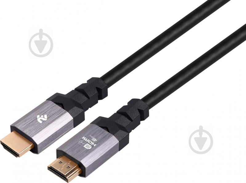 Кабель 2E HDMI 2.1 / 4K/120Hz / 8K/60Hz 3 м чорнийзолотийсріблястий (2EW-1143-3M) - фото 4