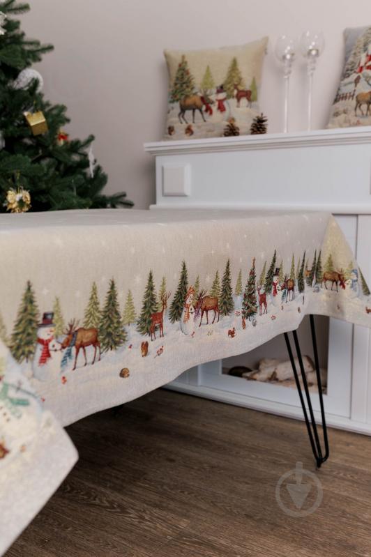 Скатерть "Зимний лес" 135x135 см La Nuit - фото 4 Скатерть "Зимний лес" 135x135 см La Nuit - фото 4